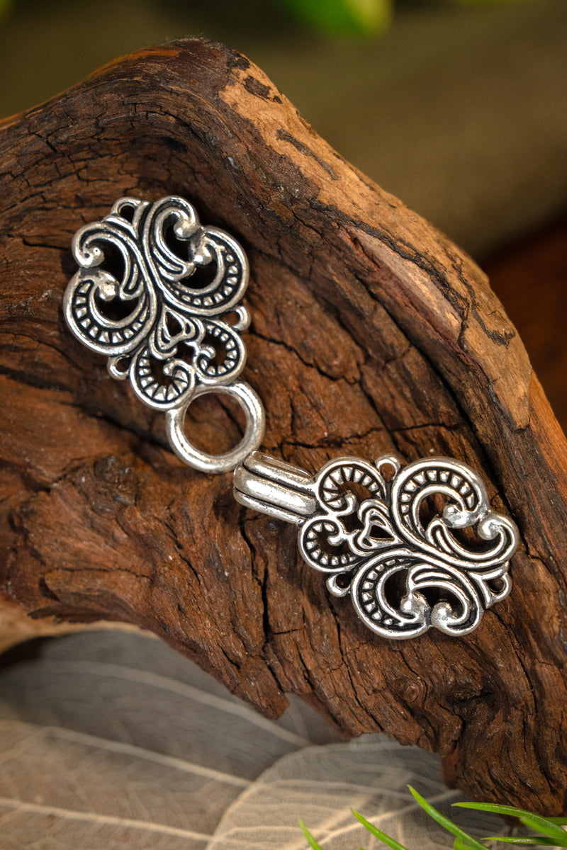 Zapięcie do płaszcza Norwegia, posrebrzany brąz