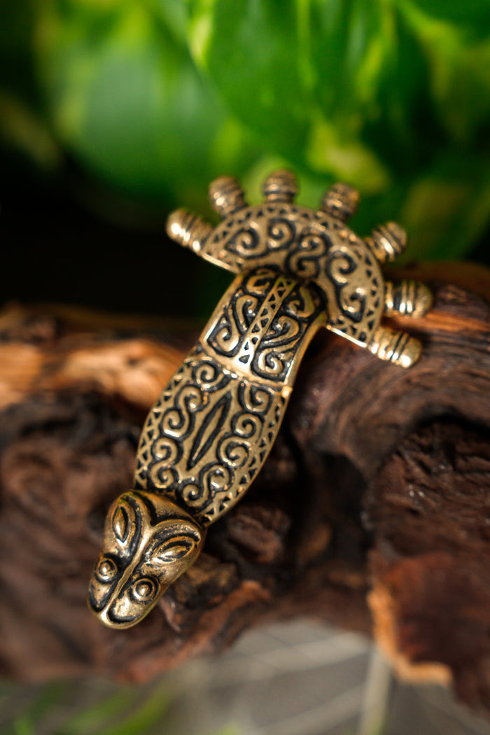 6th century Merovingian fibula, silvered bronze