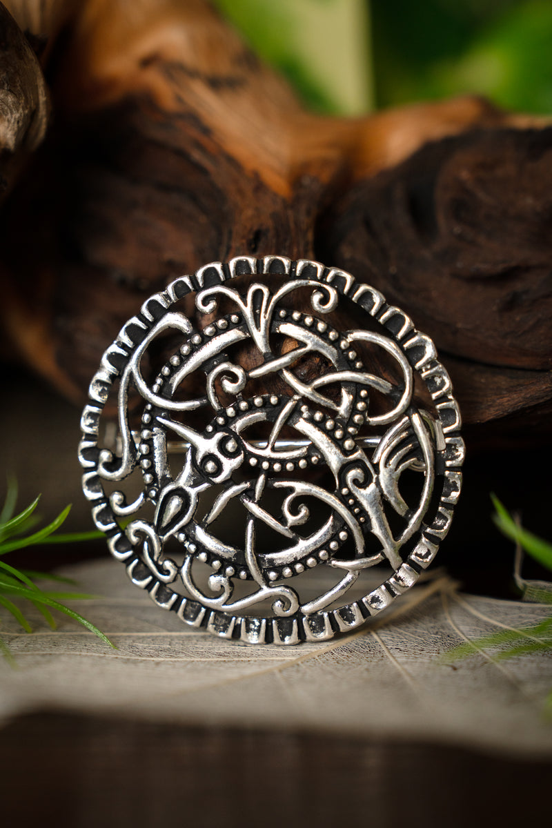 Pitney brooch, silvered bronze