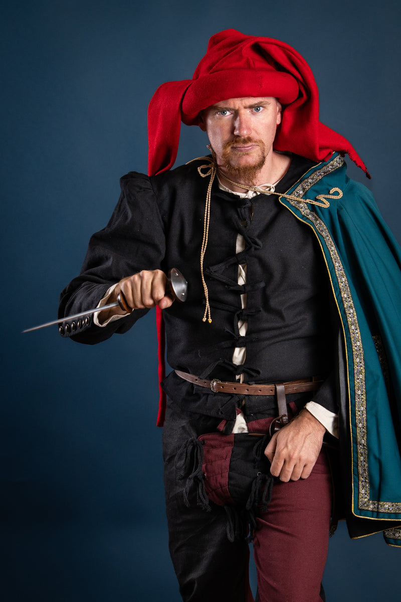 Gugel Jan van Eyck, rot, Wolle