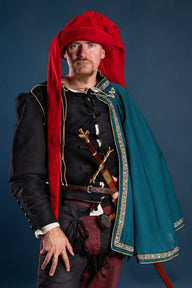 Mandilion, musketiersmantel François, diverse kleuren