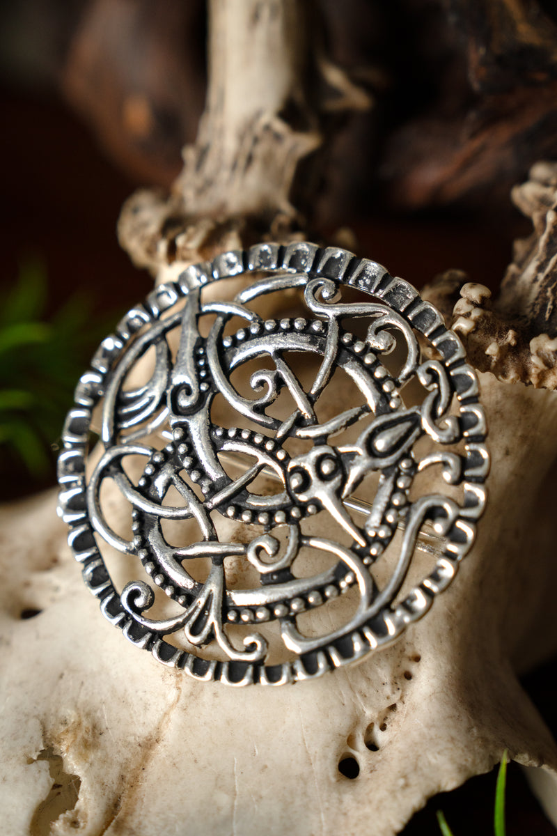 Pitney brooch, silvered bronze