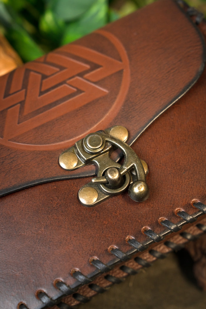 Sac viking avec Valknut, brun