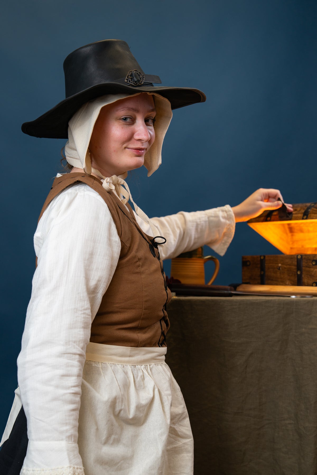 Musketier hoed De La Croix, zwart