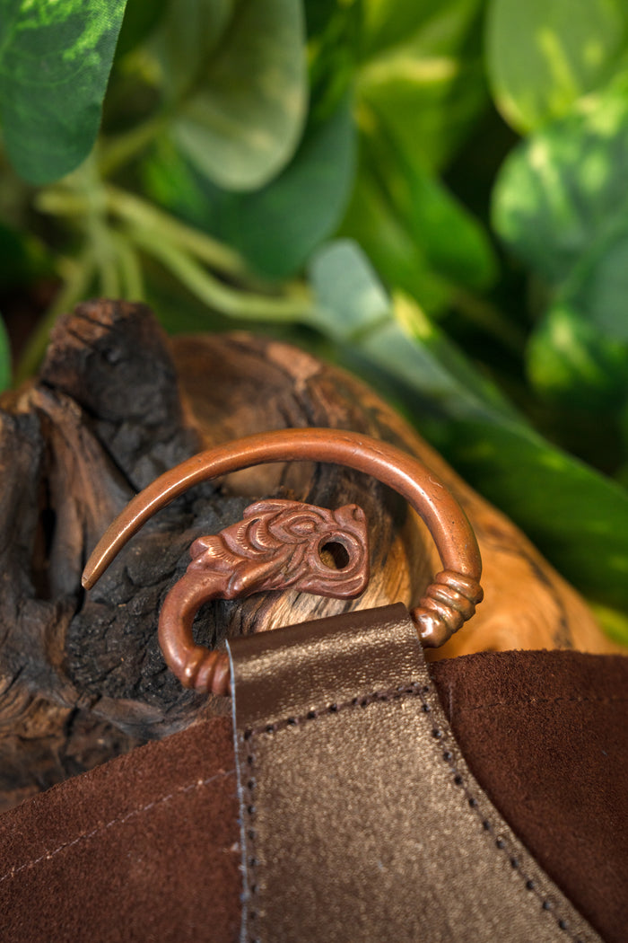 Sacoche de ceinture dragon, brun