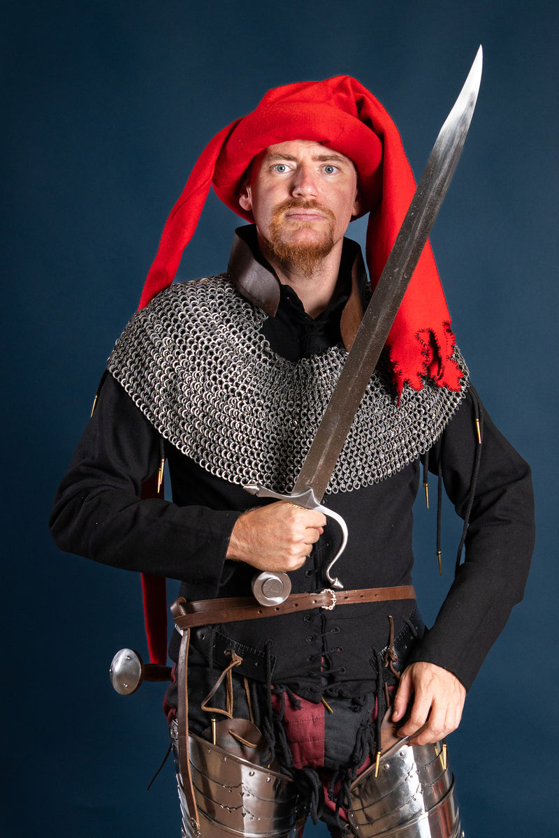 Gugel Jan van Eyck, rot, Wolle