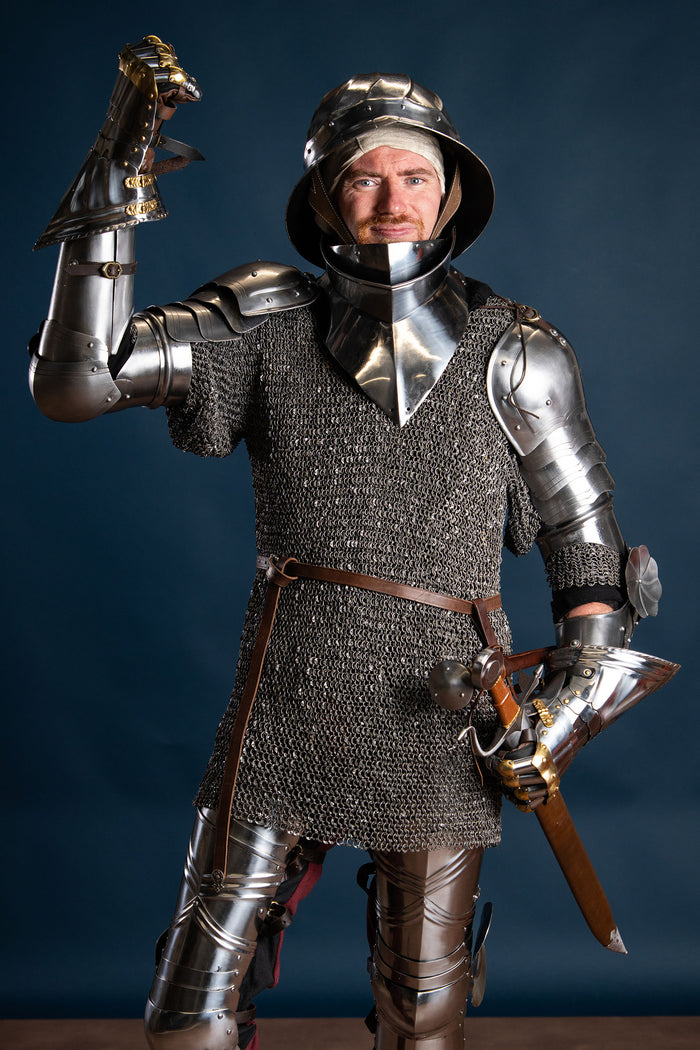 Gotiske vambraces, armpanser, 1,6 mm