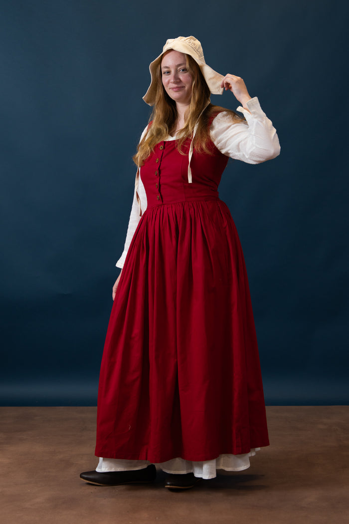 Keskiaikainen kirtle Lene, punainen
