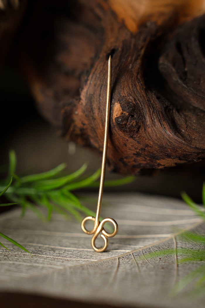 Laatmiddeleeuwse sluierpin Zweden, brons