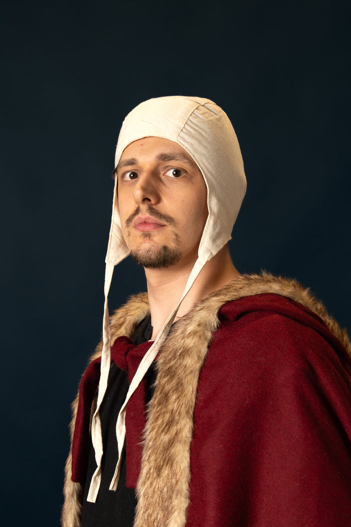 Viking cloak Fjell, wool blend, red