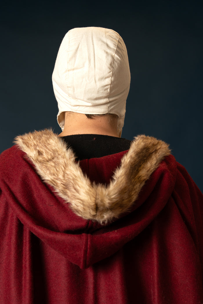 Viking cloak Fjell, wool blend, red