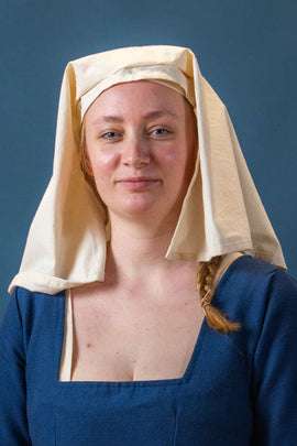 Medieval noble bonnet Castille, cream