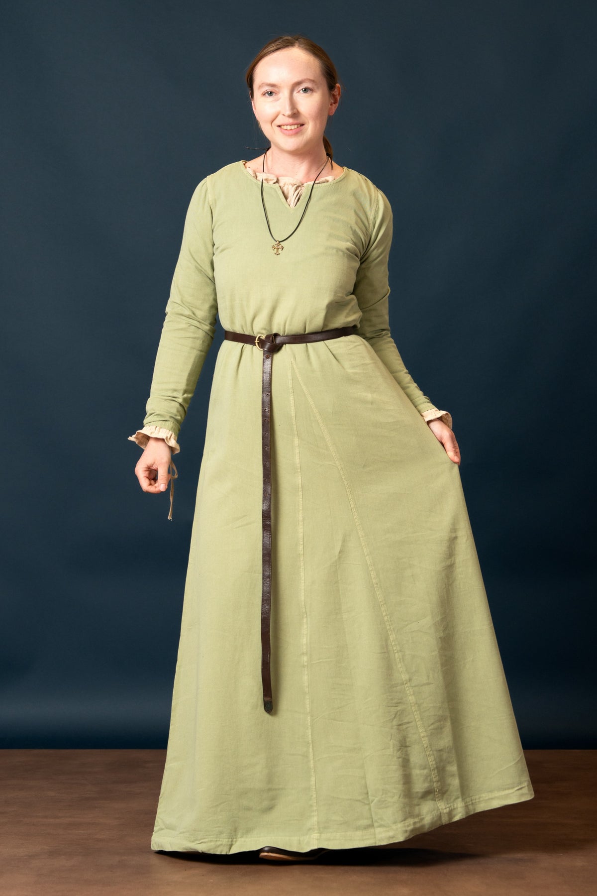 Dress Tyra, washed green