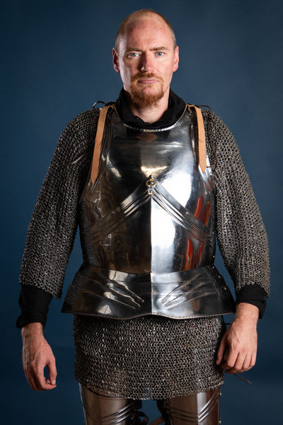 Medieval cuirasses: breastplate and backplate