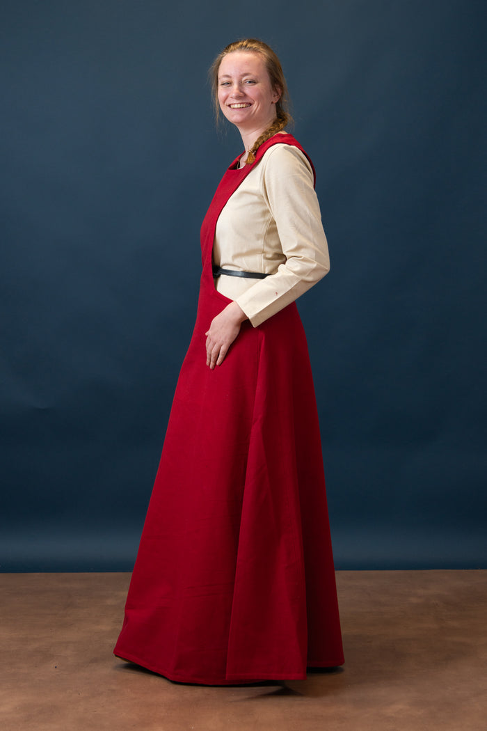 Medieval surcotte Isabeau, red