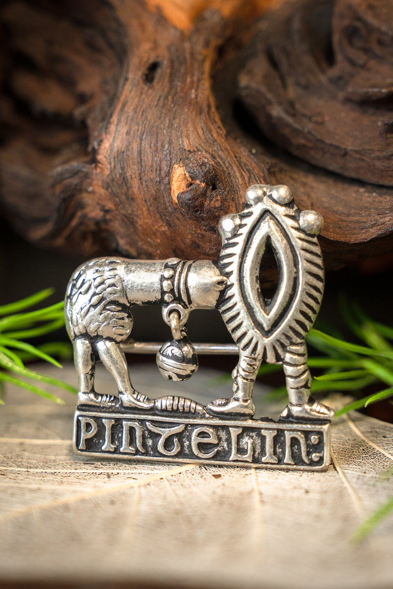 Badge medievale fallo e vulva, bronzo argentato