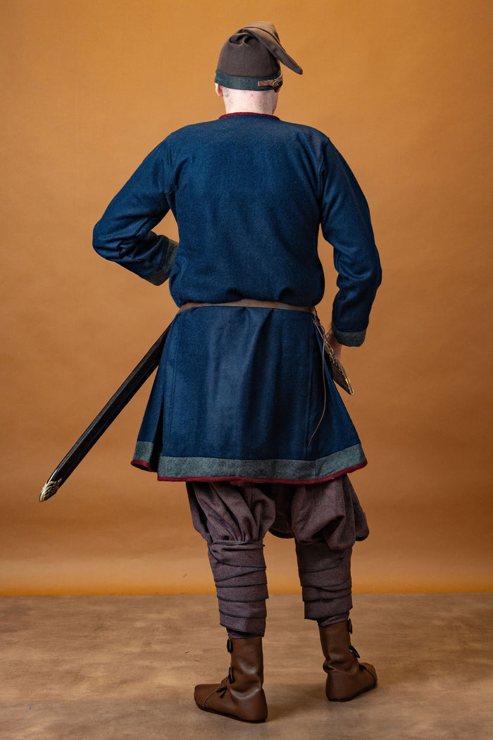 Rusvik Viking kaftan Kosma, blauw, wolmix