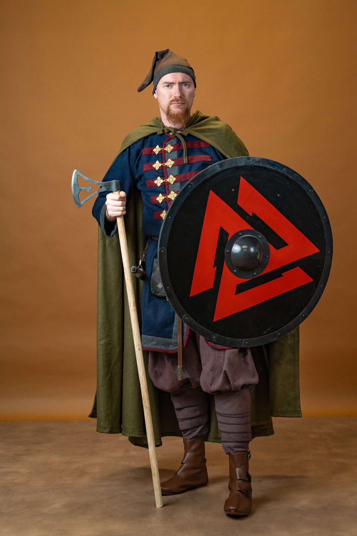 Vikingschild met Valknut
