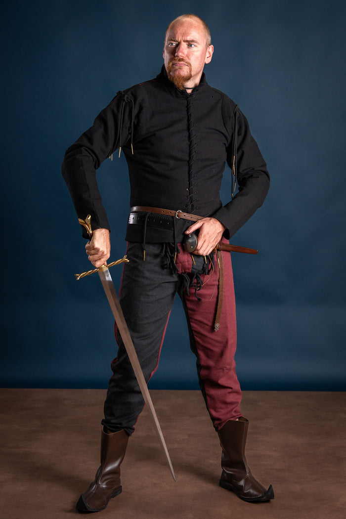 15. århundredes arming doublet, sort