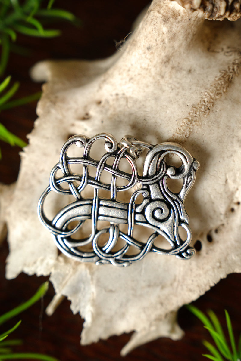 Viking jewel Lindholm Hoeje, silvered bronze
