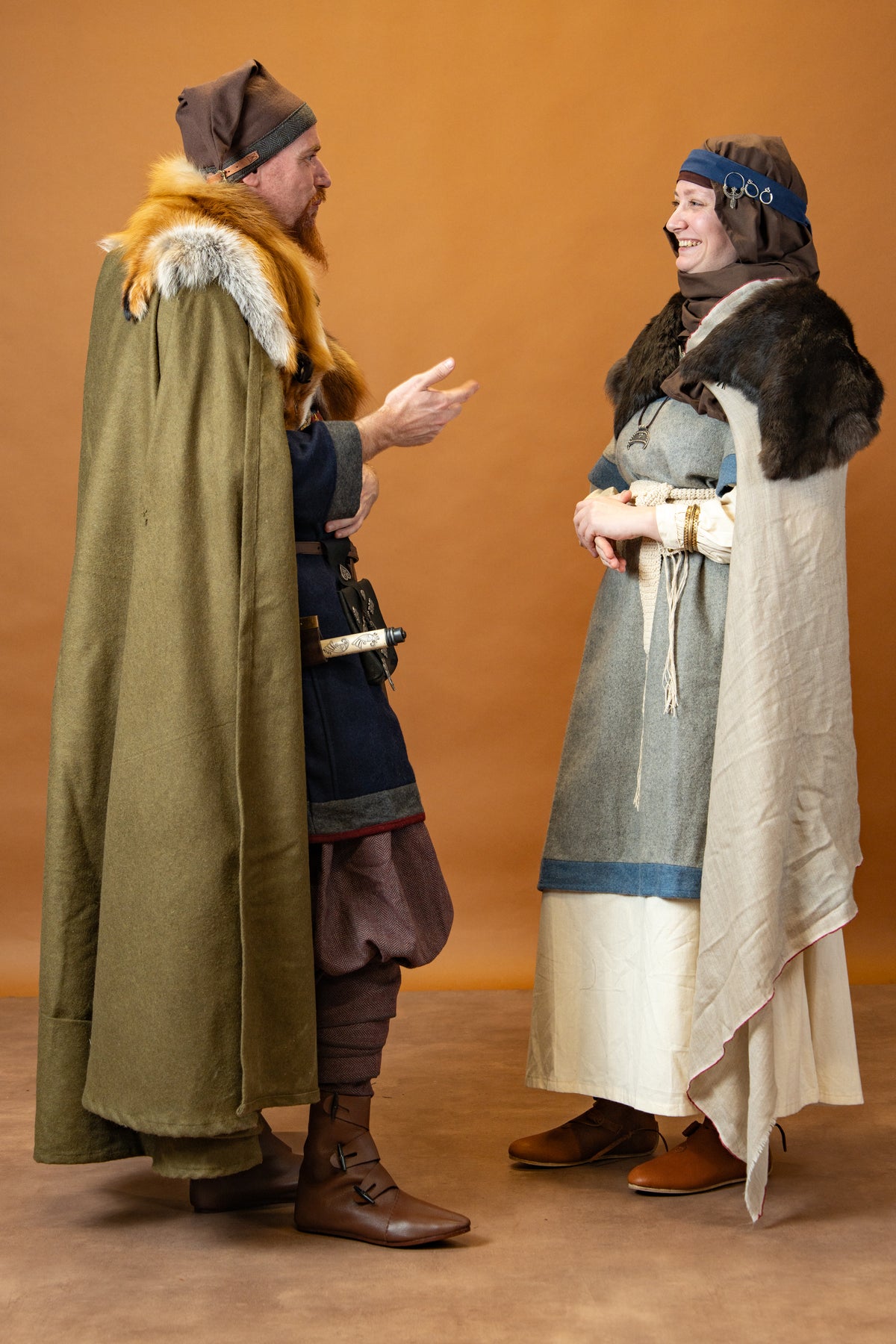 Cloak Hibernus, autumn green, wool mix