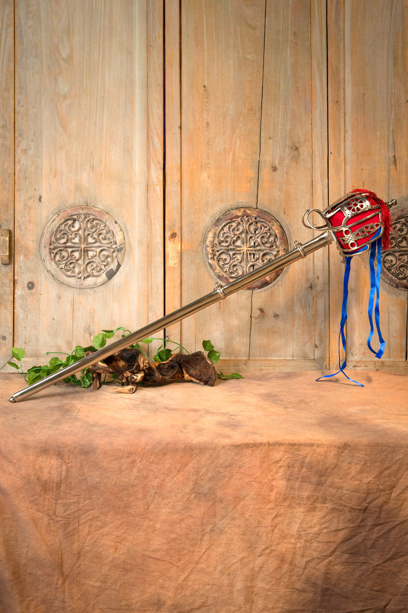 Espada con guarda de cesta Highland Officers, semi-afilada