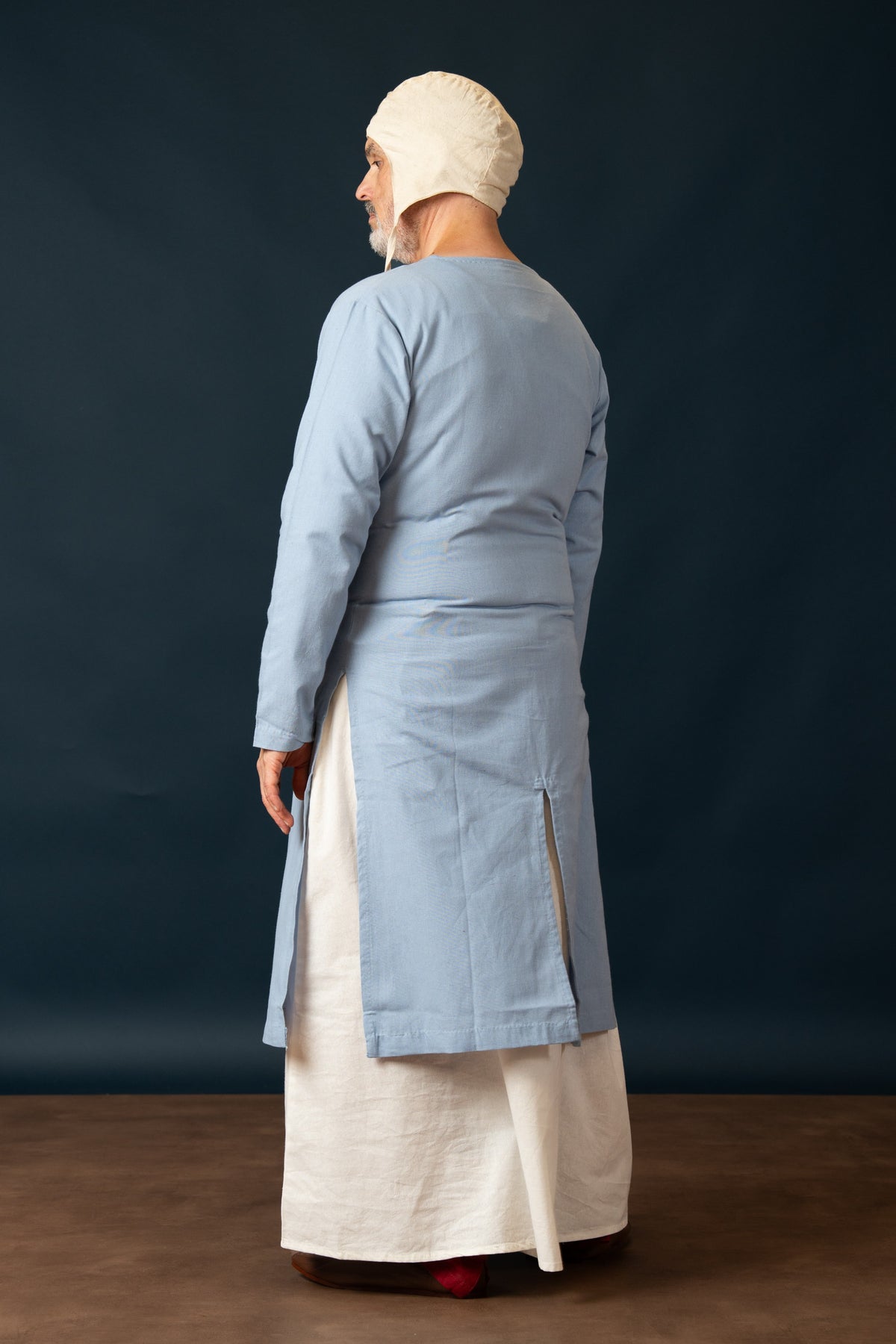 riding tunic, cotton-linen mix, blue