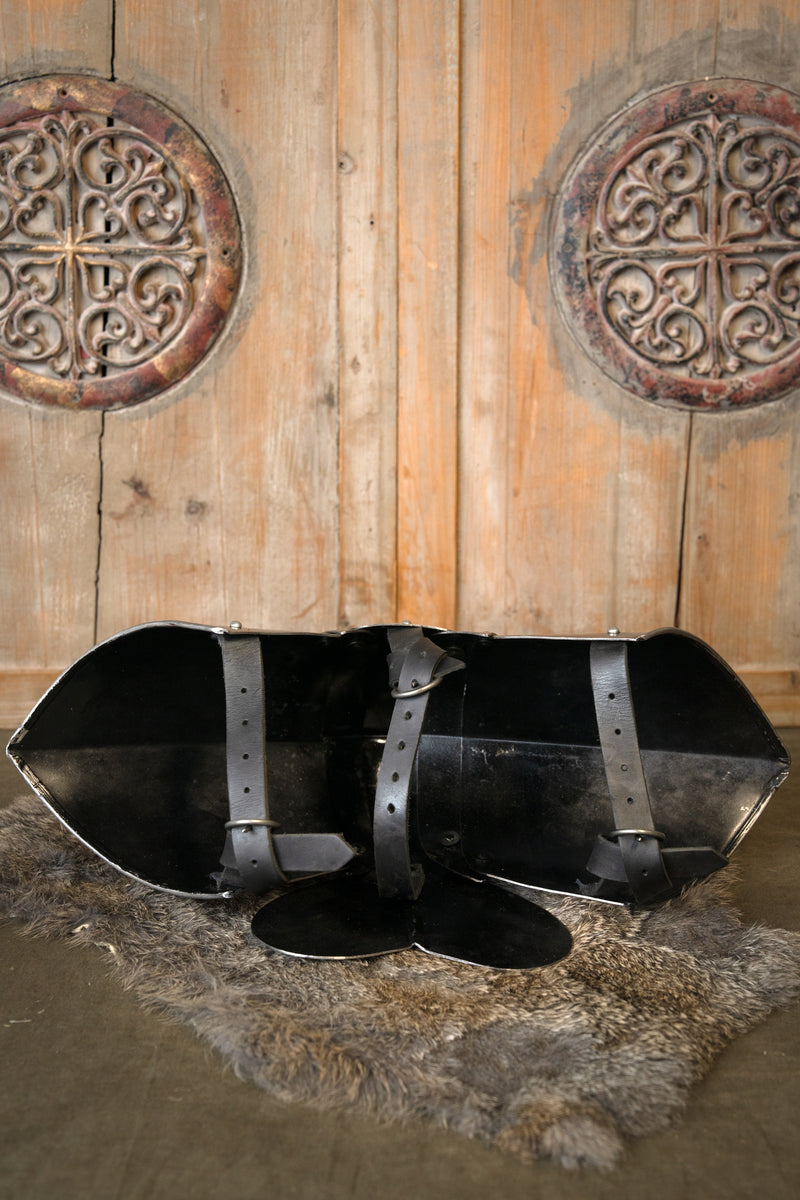 Poleyns del XV secolo, protezioni per le ginocchia con rondelle, 1,6 mm