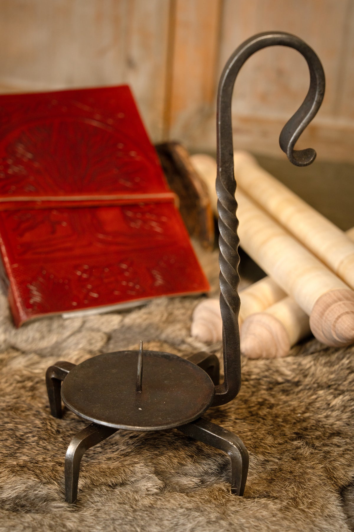 Hand-forged candle holder Gudrun