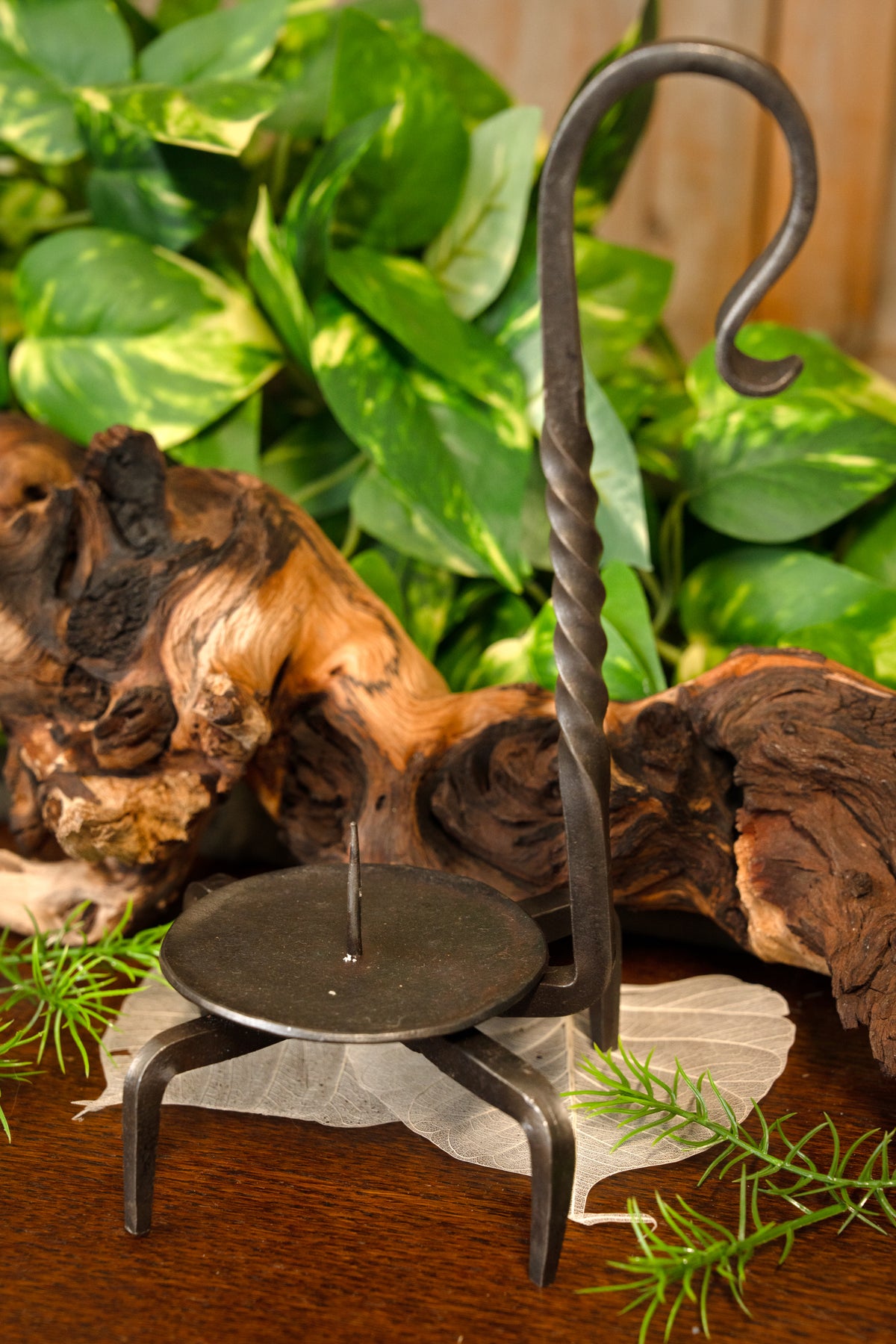 Hand-forged candle holder Gudrun