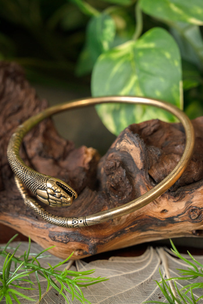 Romeinse bovenarmband met slang Pompeii, brons