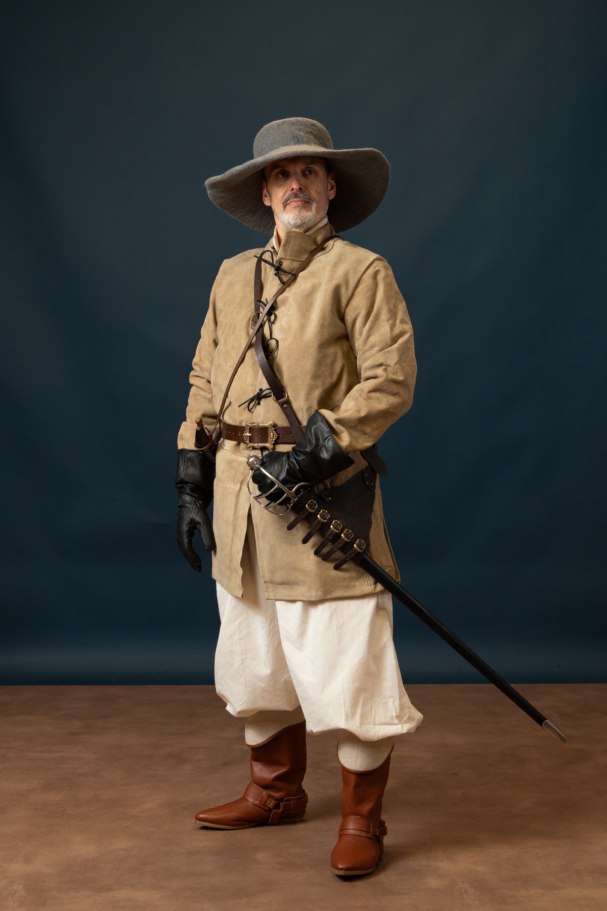 Pirate belt Nassau, brown, 148 cm