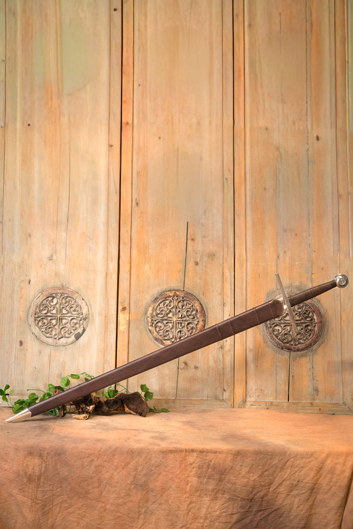 XIII-wieczny miecz długi, hartowany, tępy (battle-ready)