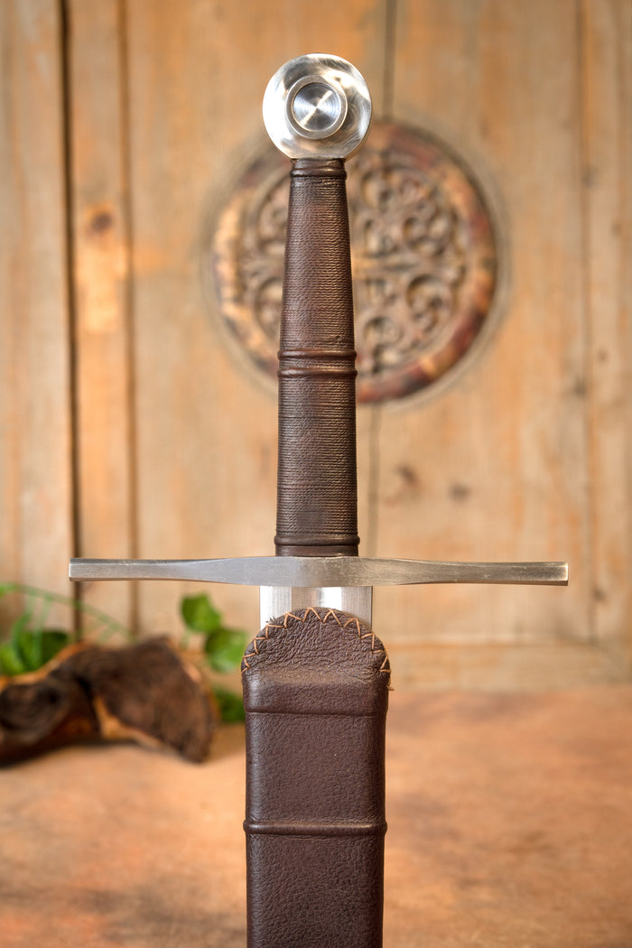 XIII-wieczny miecz długi, hartowany, tępy (battle-ready)