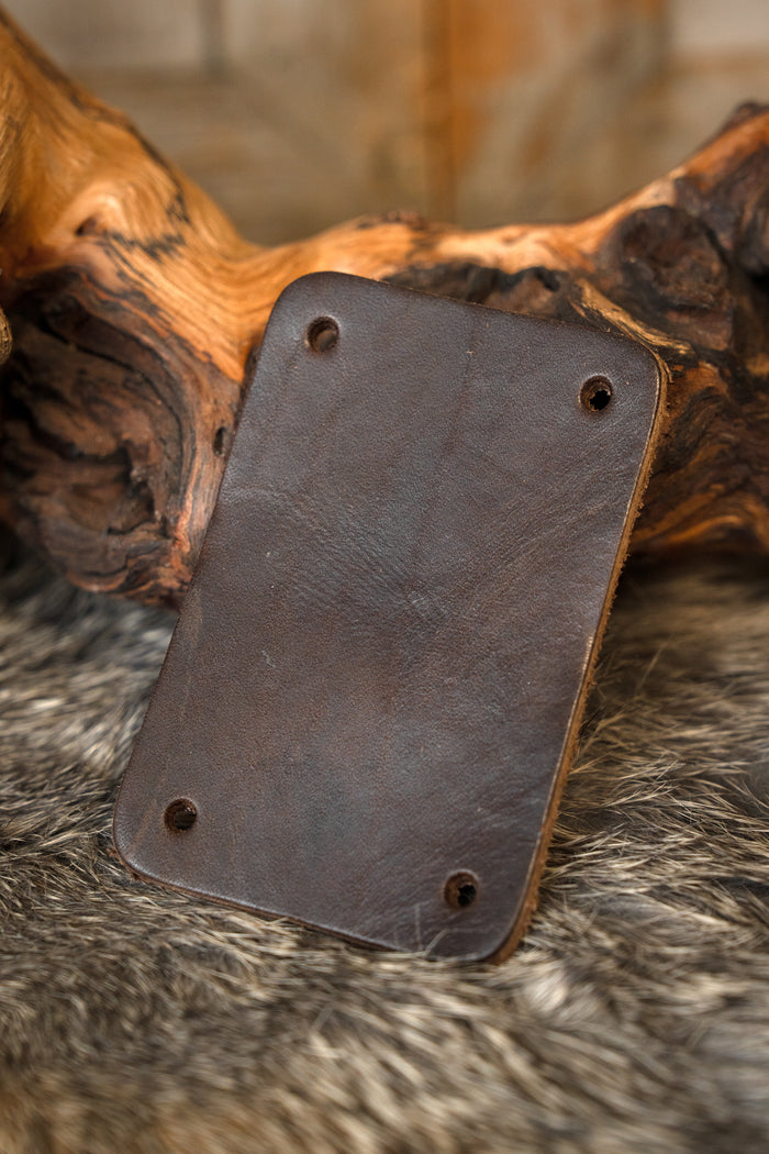 50x morceau rectangulaire en cuir pour armure lamellaire, brun