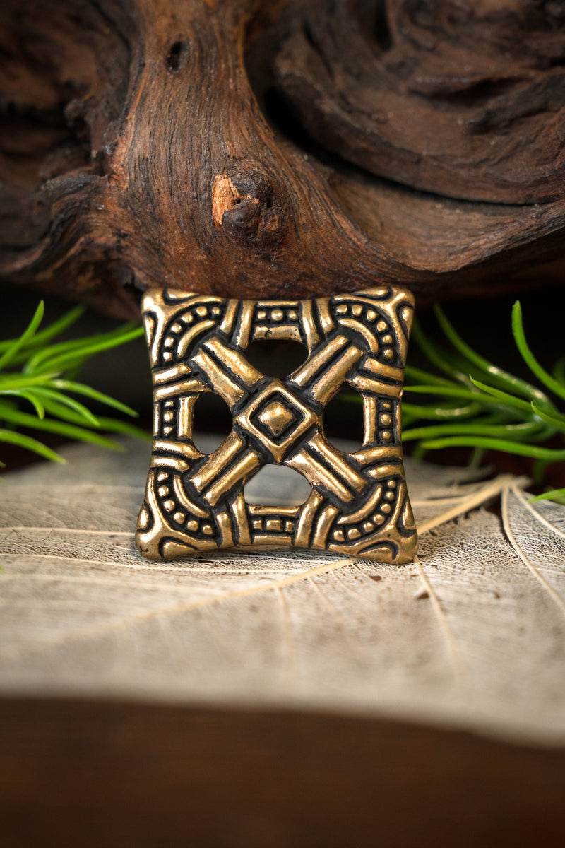 Wikinger Kreuzfibel Uppåkra, Bronze