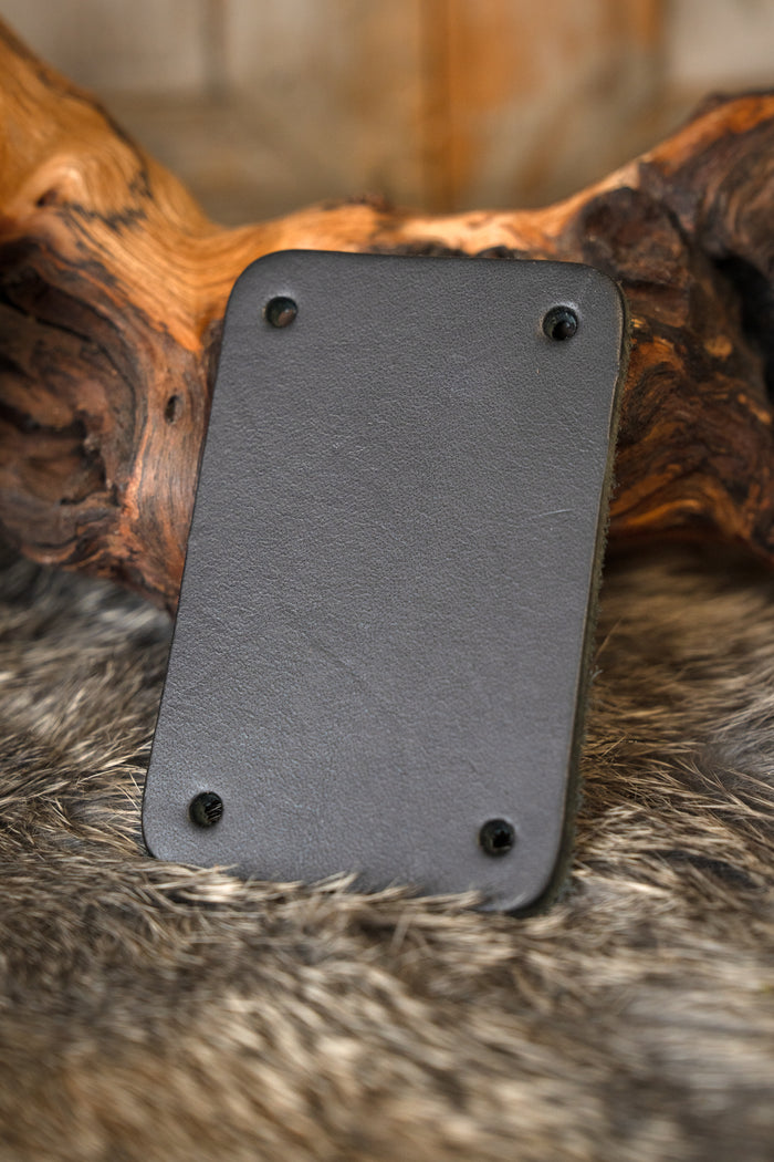 50x pezzi rettangolari in pelle per armatura lamellare, neri