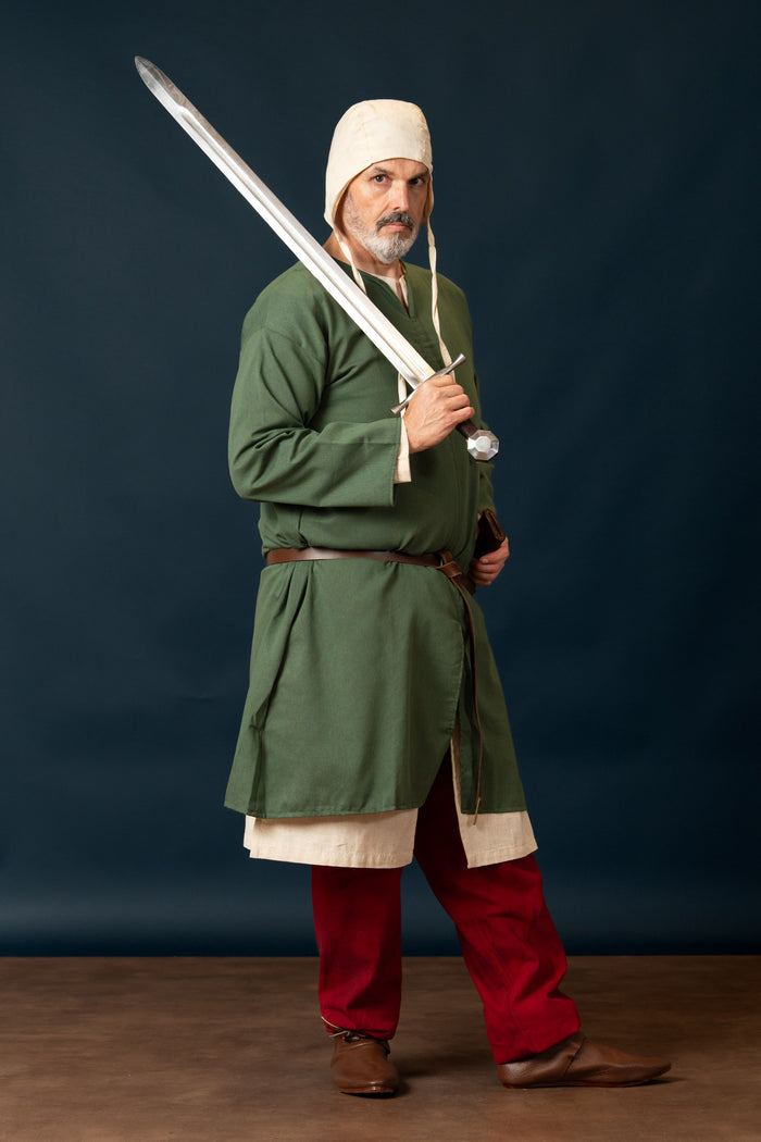 Normanská tunika, William, Ľan - Zelená