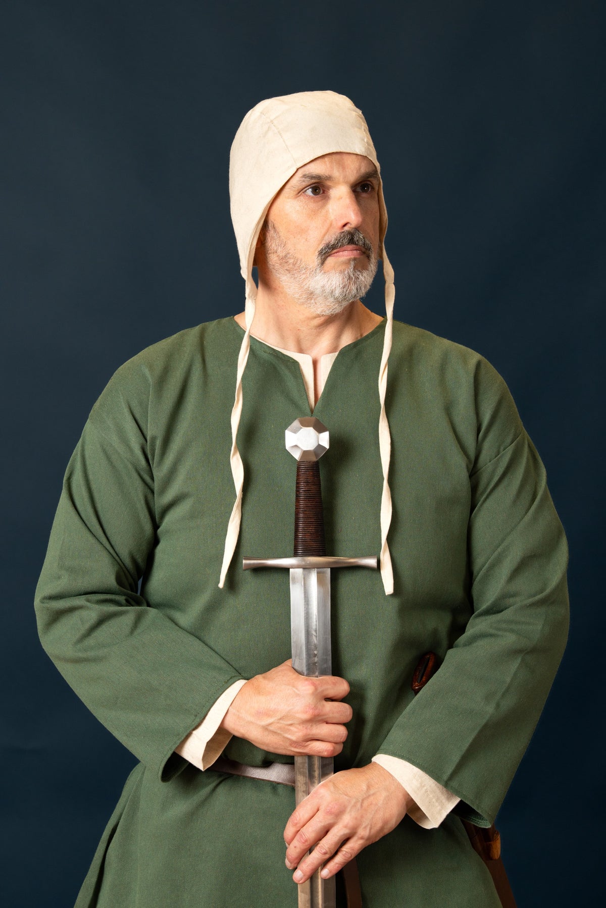 Normanská tunika, William, Ľan - Zelená