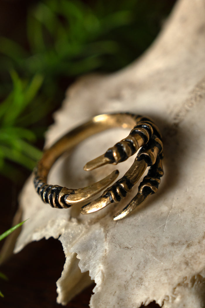 Vikingring ravenklauw, brons
