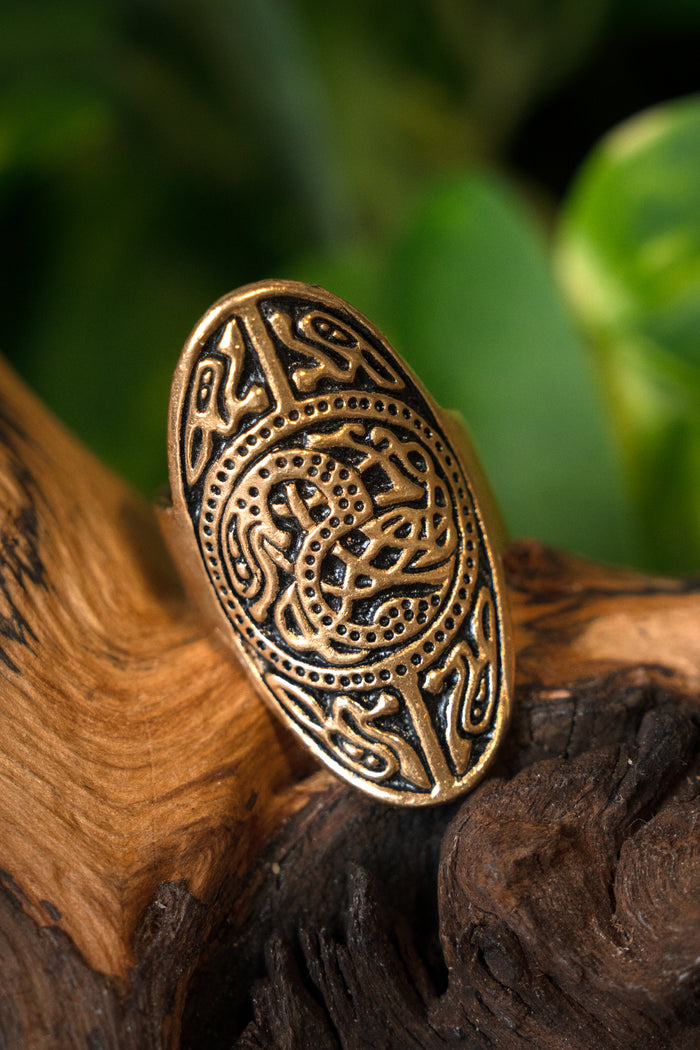 Saxon ring Trewhiddle, bronze