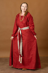 Chemise medievală Matilda, rochie de dedesubt, roșu