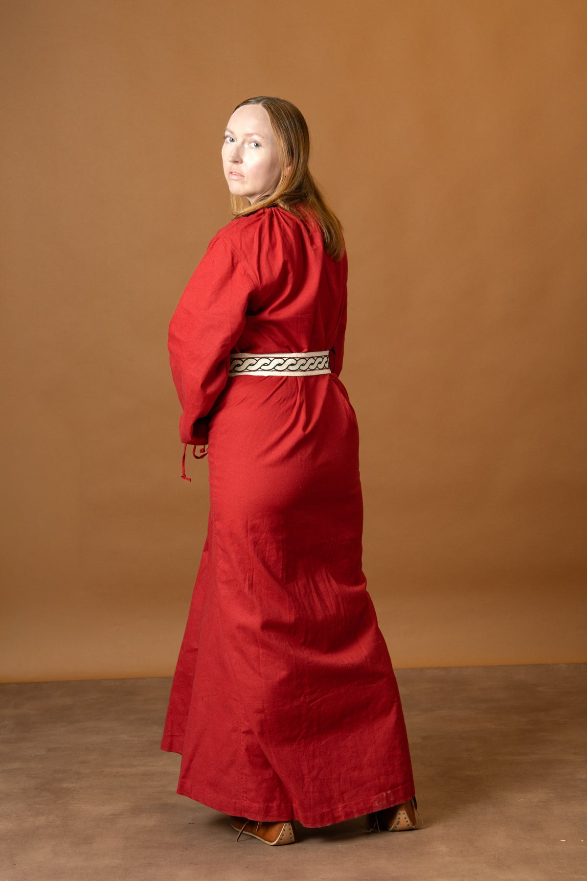 Chemise medievală Matilda, rochie de dedesubt, roșu