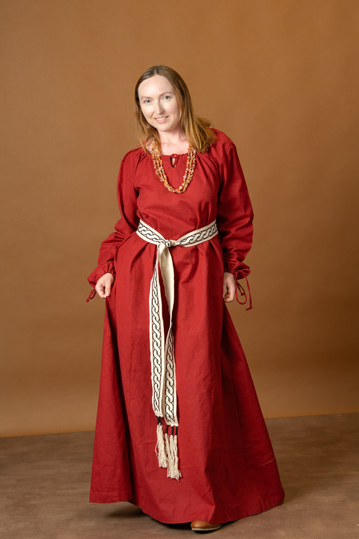 Chemise medievală Matilda, rochie de dedesubt, roșu