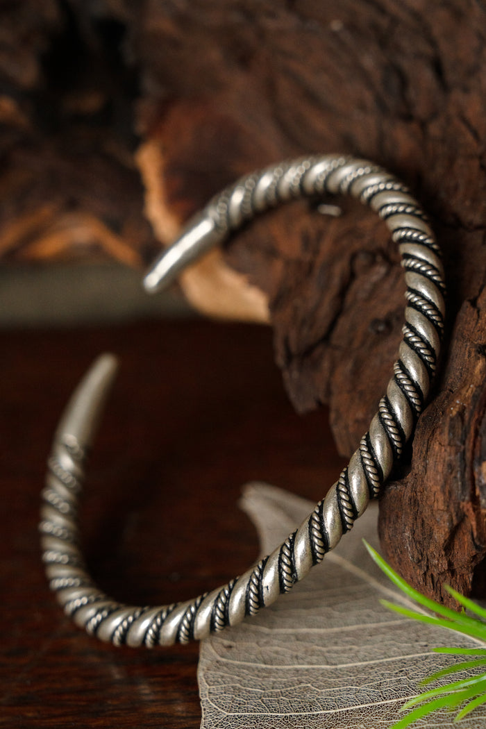 Viking bracelet Halsingland, silvered bronze