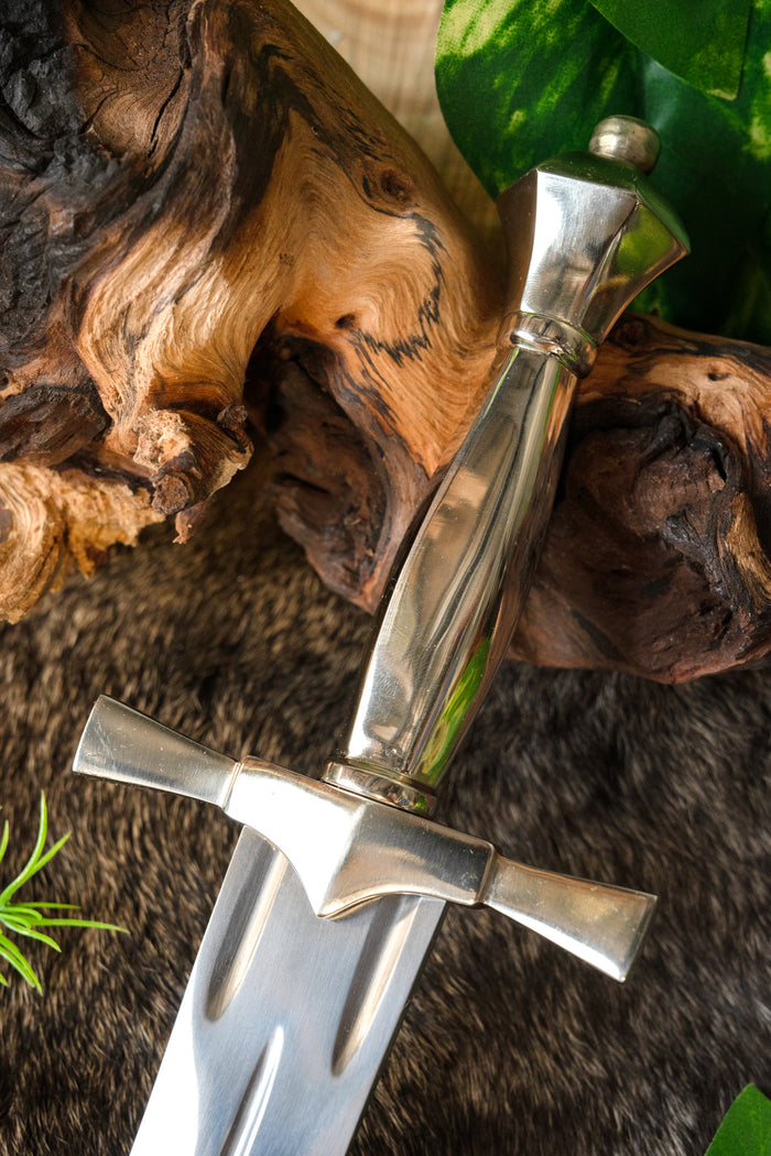 Renaissancedolk, försilvrad, halvvass