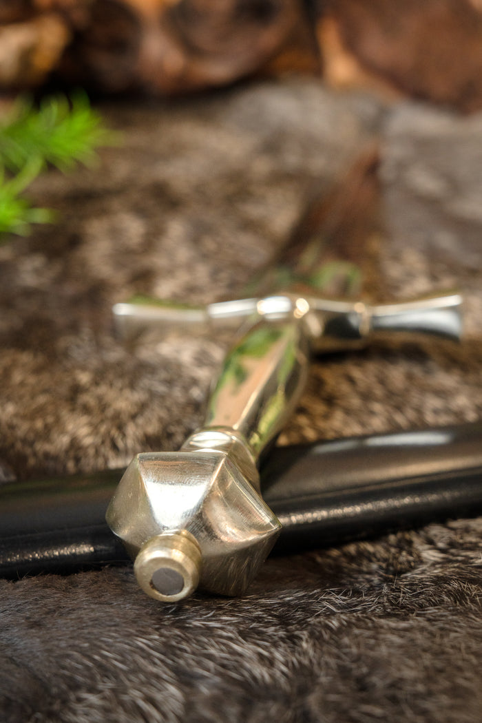 Renaissancedolk, försilvrad, halvvass