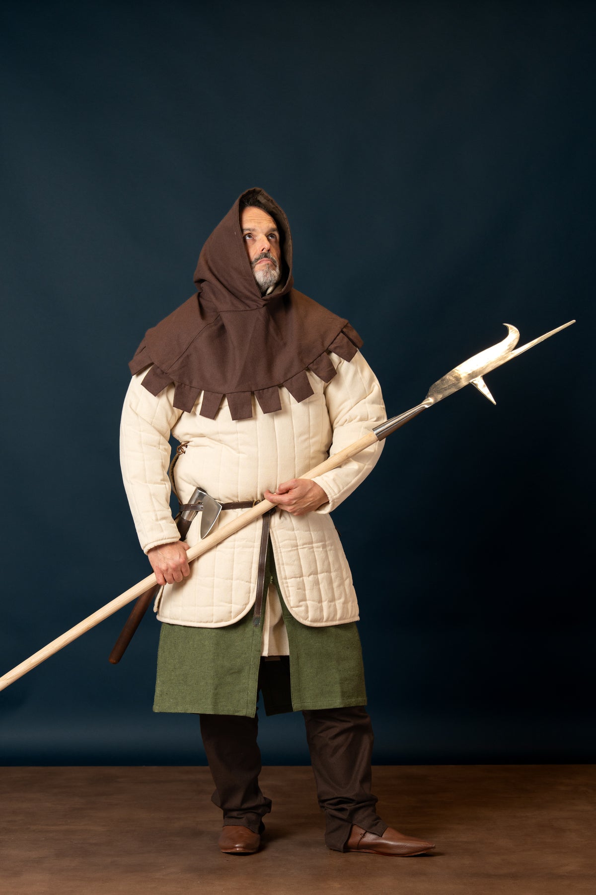 Gambeson longo com mangas removíveis