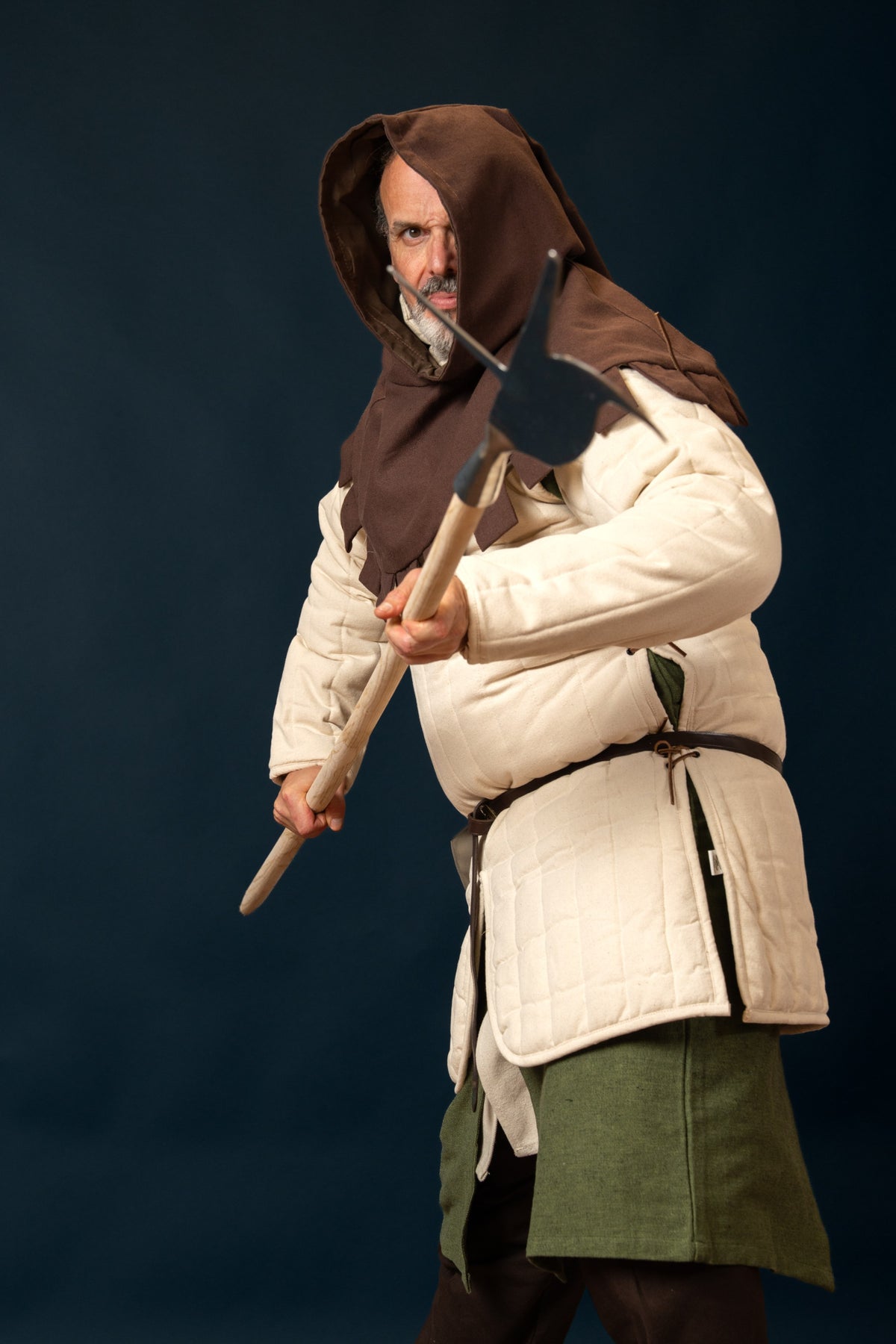 Gambeson longo com mangas removíveis