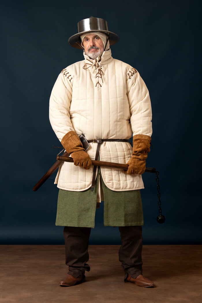 Gambeson longo com mangas removíveis